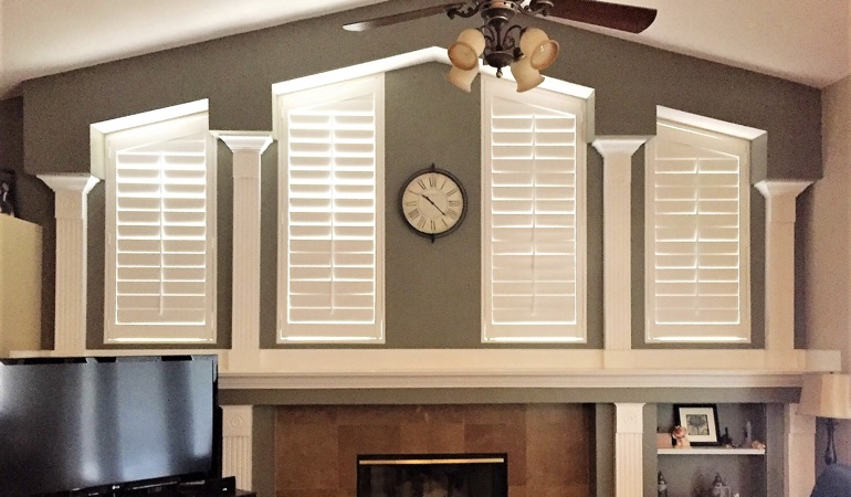 Polywood Shutters in Family Room in Hartford